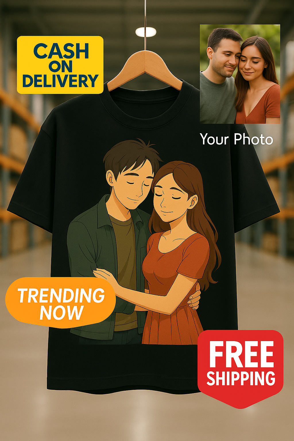 Insta Viral Ghibli T-Shirt – Upload Your Photo & Wear It