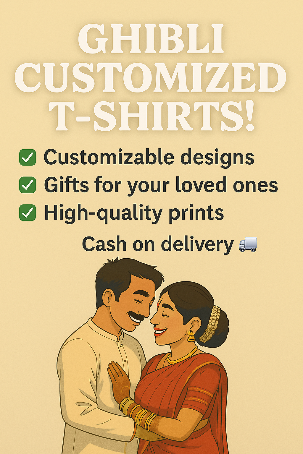 Insta Viral Ghibli T-Shirt – Upload Your Photo & Wear It
