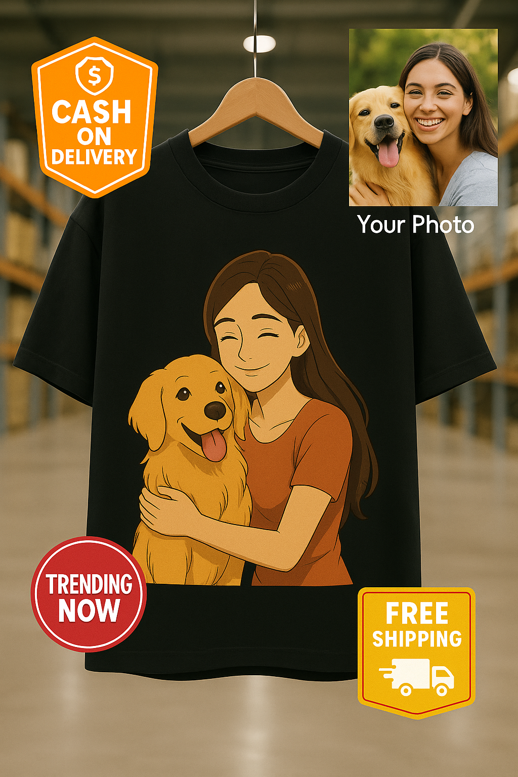Insta Viral Ghibli T-Shirt – Upload Your Photo & Wear It